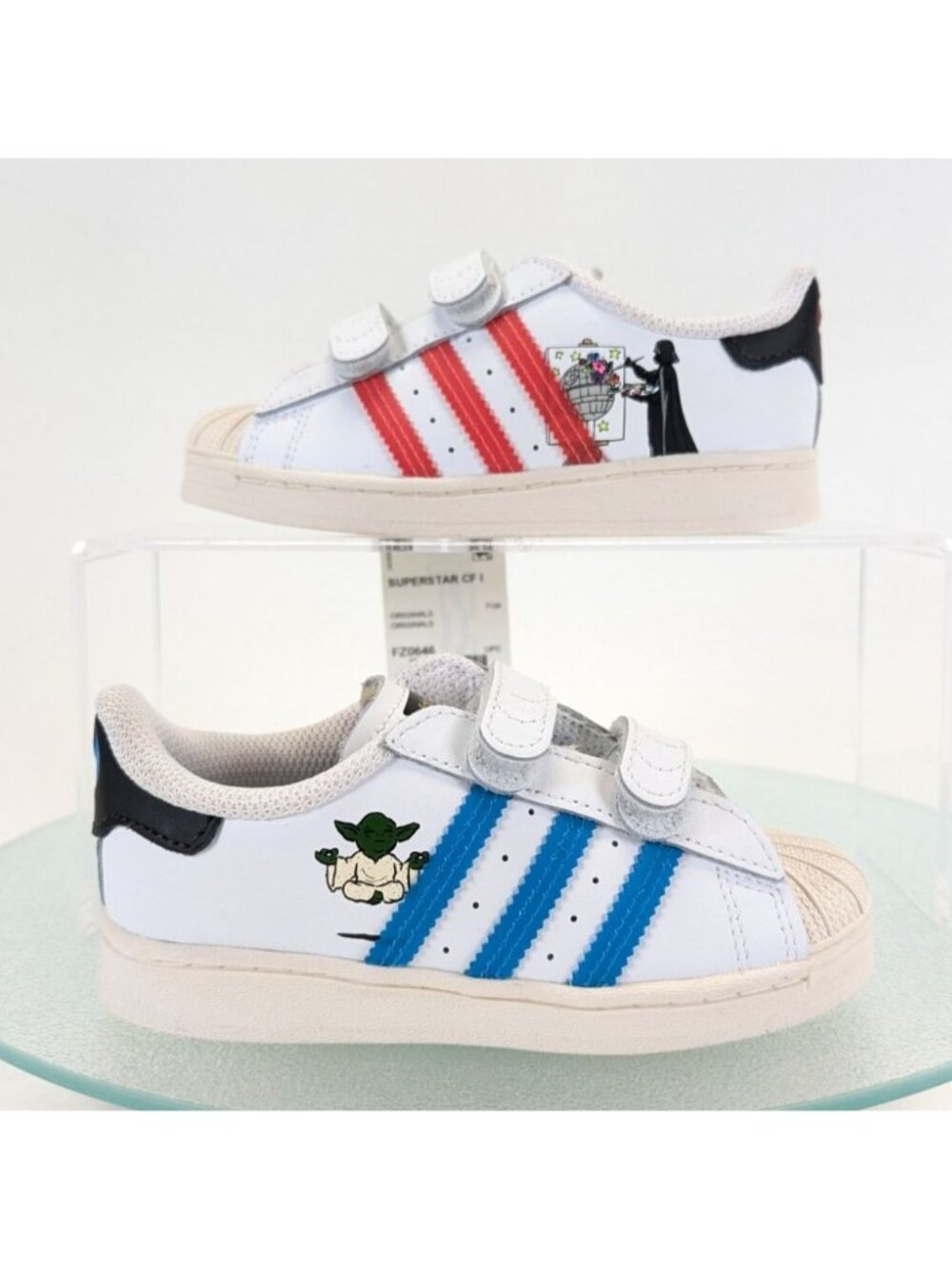 adidas Superstar CF I Star Wars Darth Vader & Yoda FZ0646 TODDLER SIZE 8 NEW